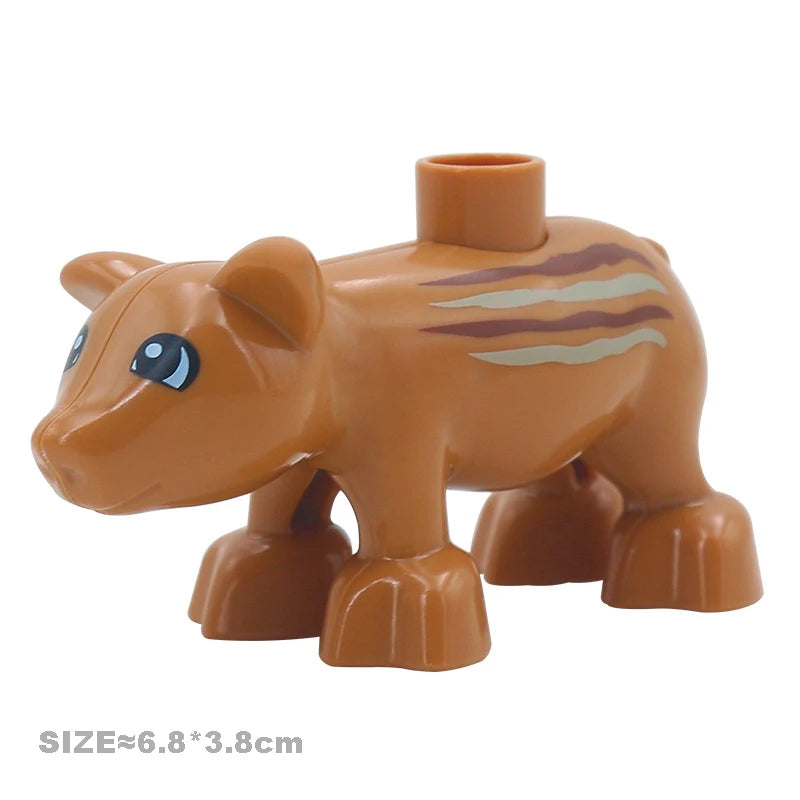 Farm Animal Building Blocks Set – Cat, Dog, Pig & Rabbit