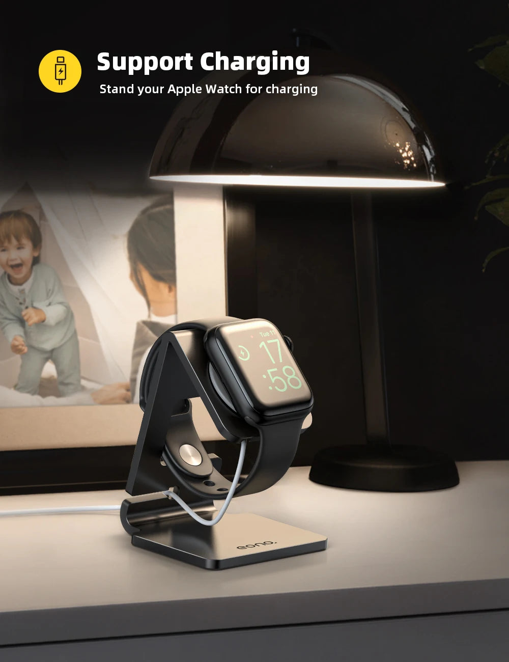 Apple Watch Charging Stand – Ergonomic Nightstand Dock