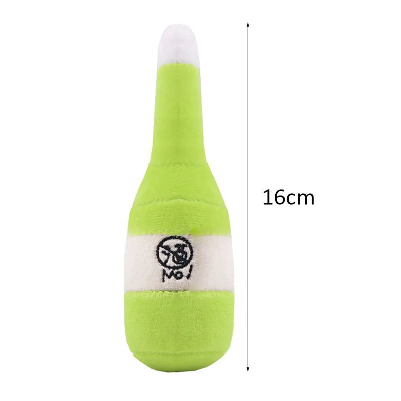 Squeaky Plush Dog Toy – French Bulldog Chew Drumstick