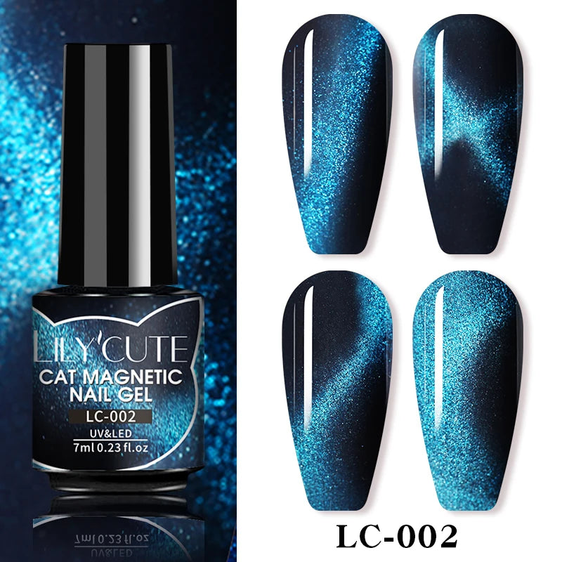 Magnetic Glitter Gel Nail Polish – UV/LED Cat Eye Effect