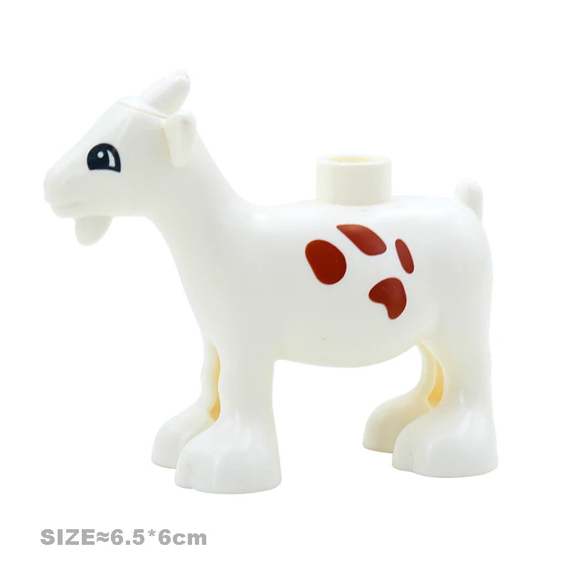 Farm Animal Building Blocks Set – Cat, Dog, Pig & Rabbit