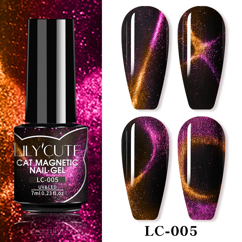 Magnetic Glitter Gel Nail Polish – UV/LED Cat Eye Effect