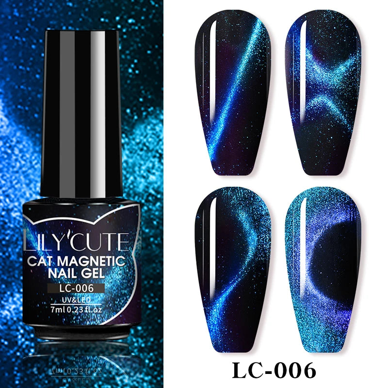 Magnetic Glitter Gel Nail Polish – UV/LED Cat Eye Effect