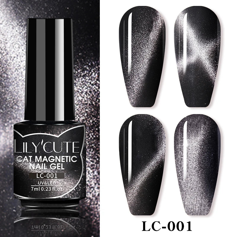 Magnetic Glitter Gel Nail Polish – UV/LED Cat Eye Effect