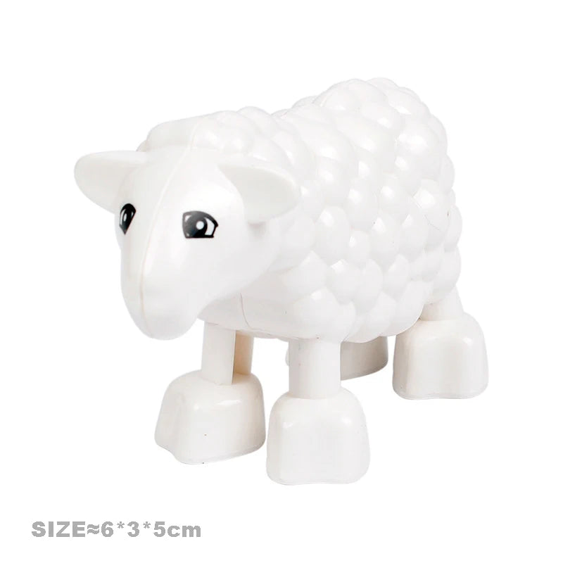 Farm Animal Building Blocks Set – Cat, Dog, Pig & Rabbit