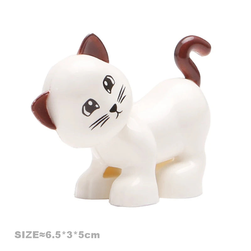 Farm Animal Building Blocks Set – Cat, Dog, Pig & Rabbit