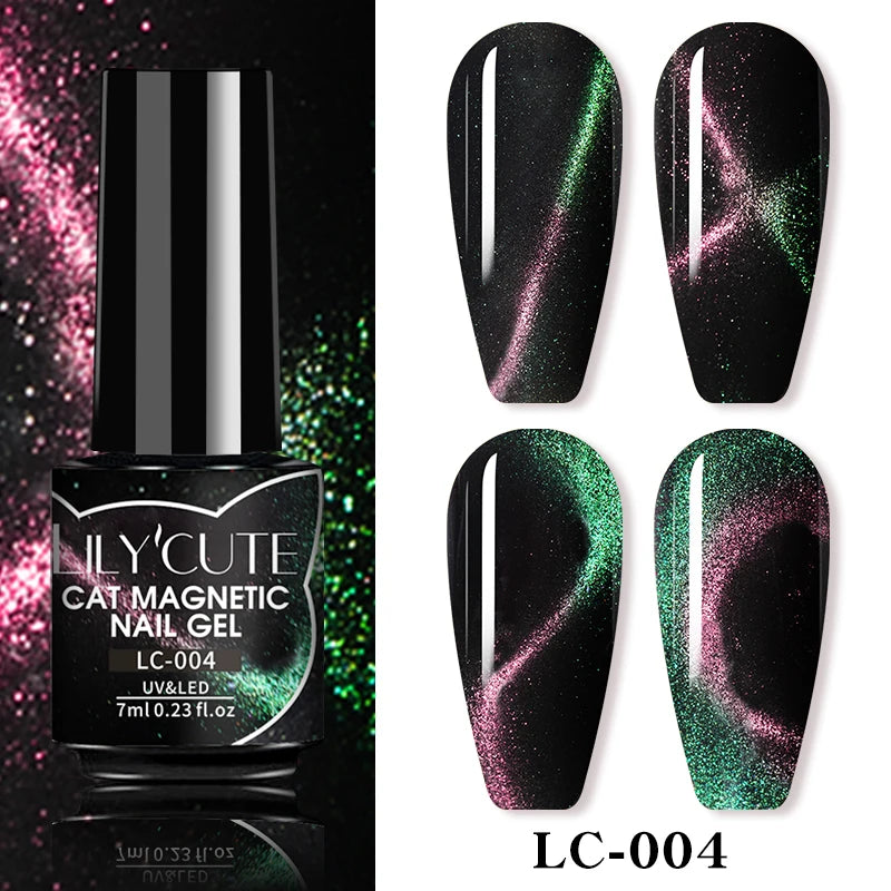 Magnetic Glitter Gel Nail Polish – UV/LED Cat Eye Effect