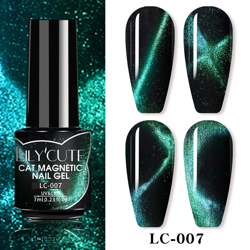 Magnetic Glitter Gel Nail Polish – UV/LED Cat Eye Effect