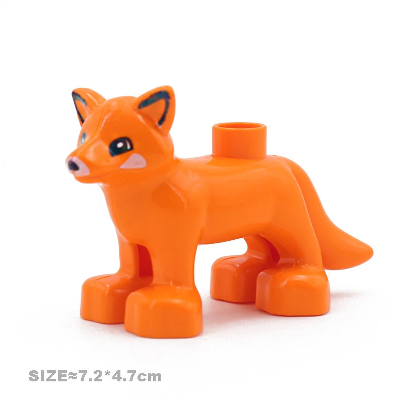 Farm Animal Building Blocks Set – Cat, Dog, Pig & Rabbit