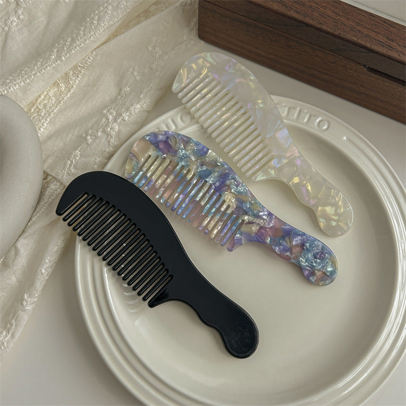 Vintage Acetate Wide-Tooth Hair Comb – Korean Style