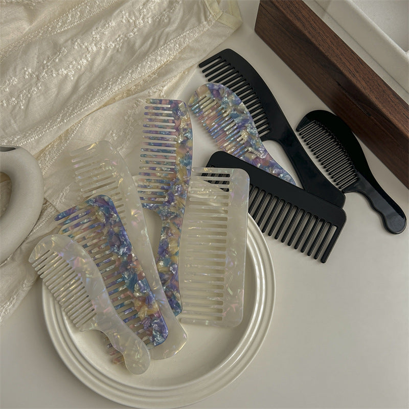 Vintage Acetate Wide-Tooth Hair Comb – Korean Style