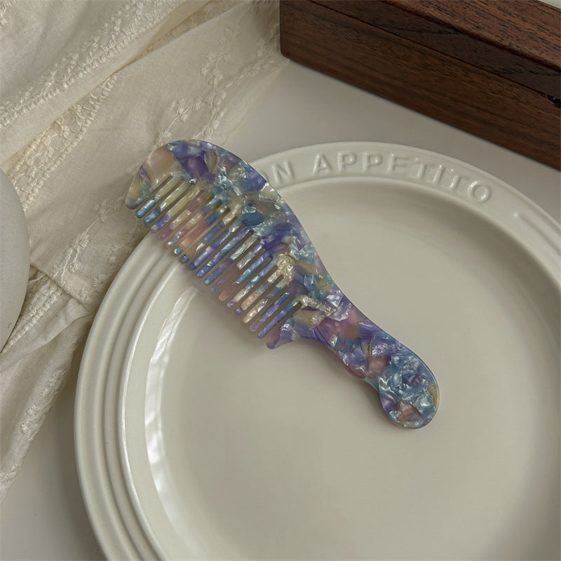 Vintage Acetate Wide-Tooth Hair Comb – Korean Style