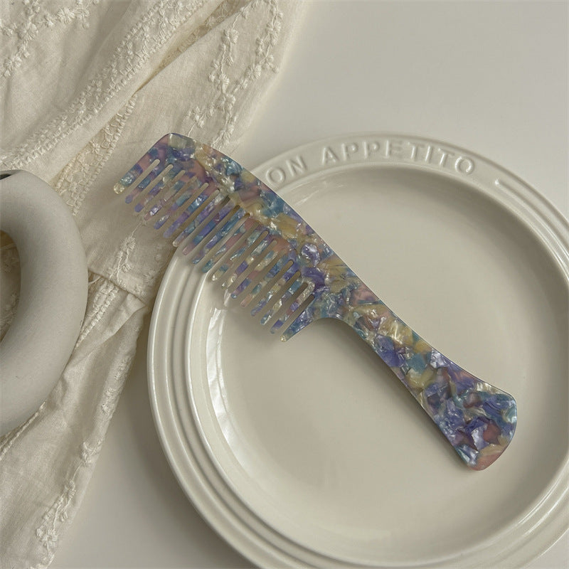 Vintage Acetate Wide-Tooth Hair Comb – Korean Style