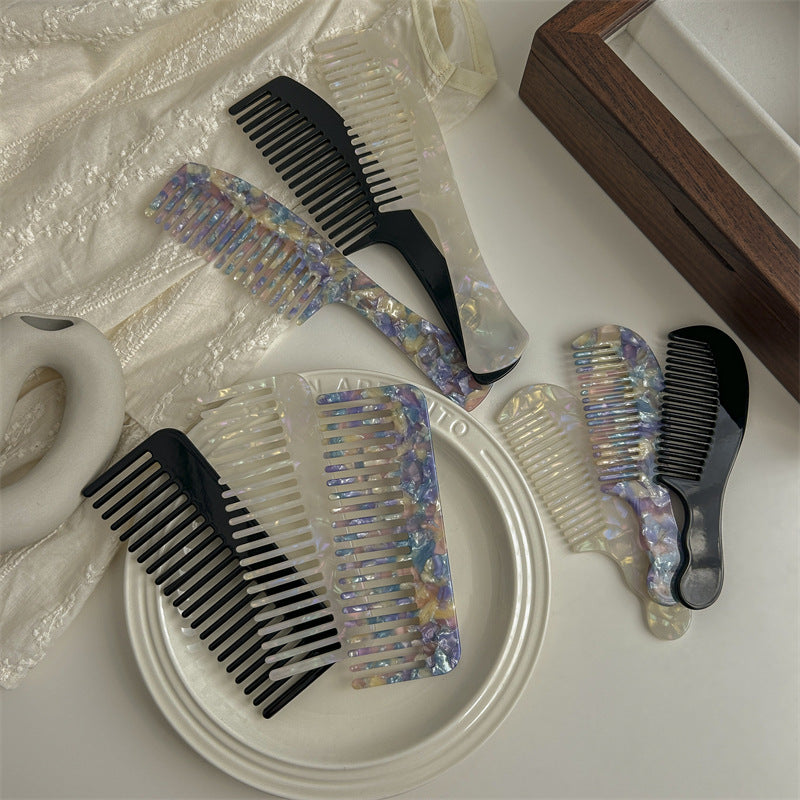 Vintage Acetate Wide-Tooth Hair Comb – Korean Style