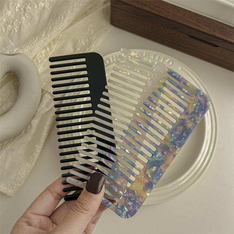 Vintage Acetate Wide-Tooth Hair Comb – Korean Style