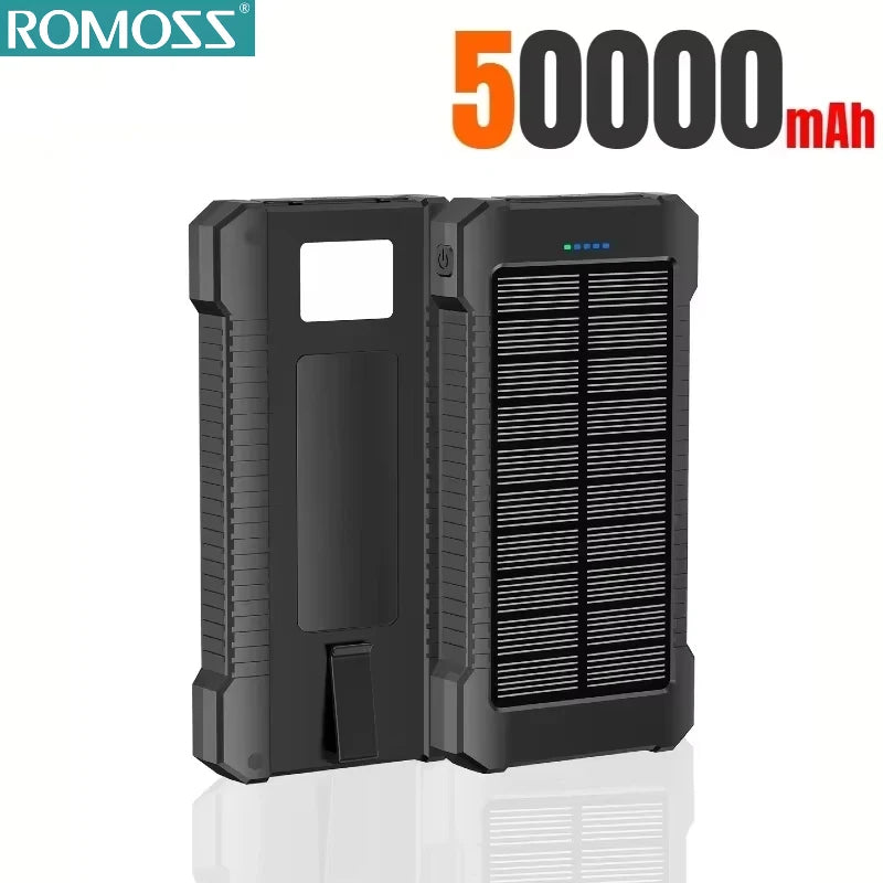 ROMOSS Solar Power Bank — 120W, 500000mAh, Fast Charging