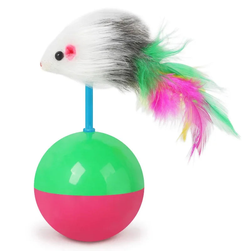 Tumbler Mouse Cat Toy – Self-Entertaining Cage Teaser