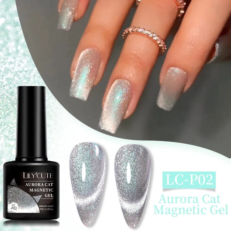 Magnetic Glitter Gel Nail Polish – UV/LED Cat Eye Effect