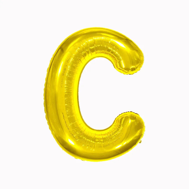Large Gold Foil Letter Balloons – A-Z Party Decoration