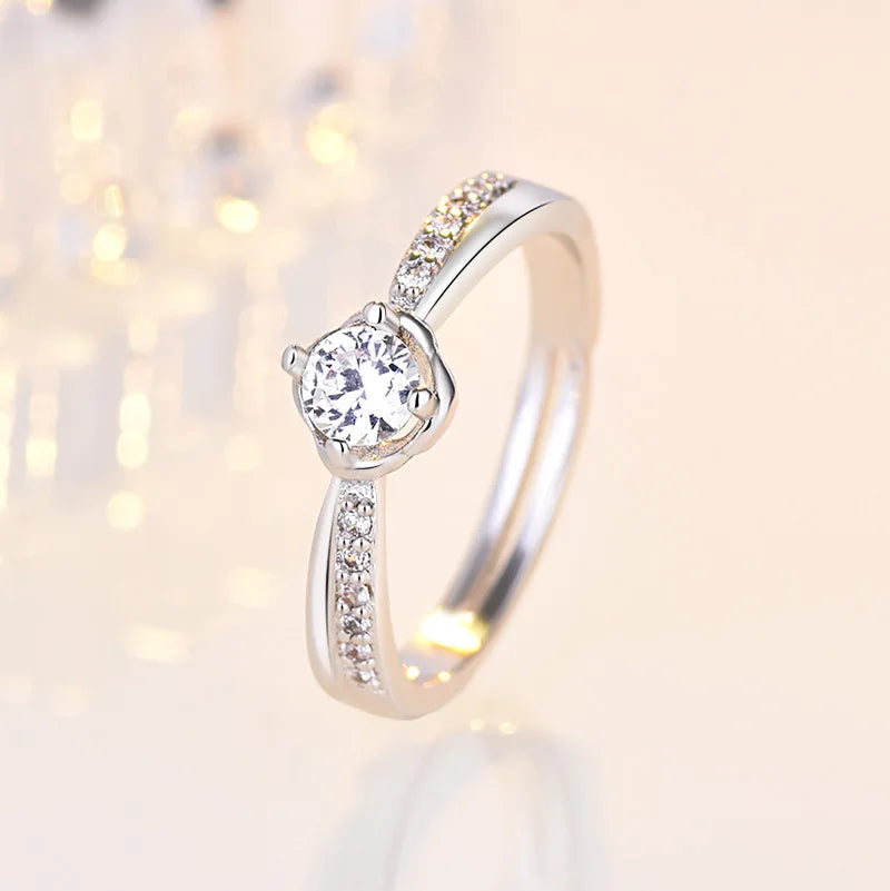Sterling Silver Heart Ring – AAA Zircon, Women’s