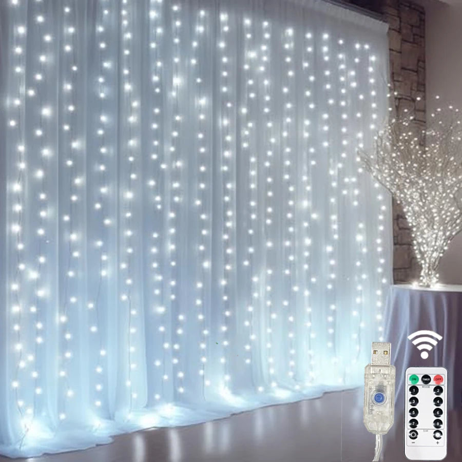 USB Fairy Curtain String Lights – Indoor & Outdoor