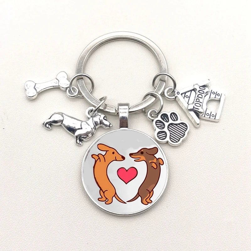 Dachshund Love Keychain – Cute Dog Gift