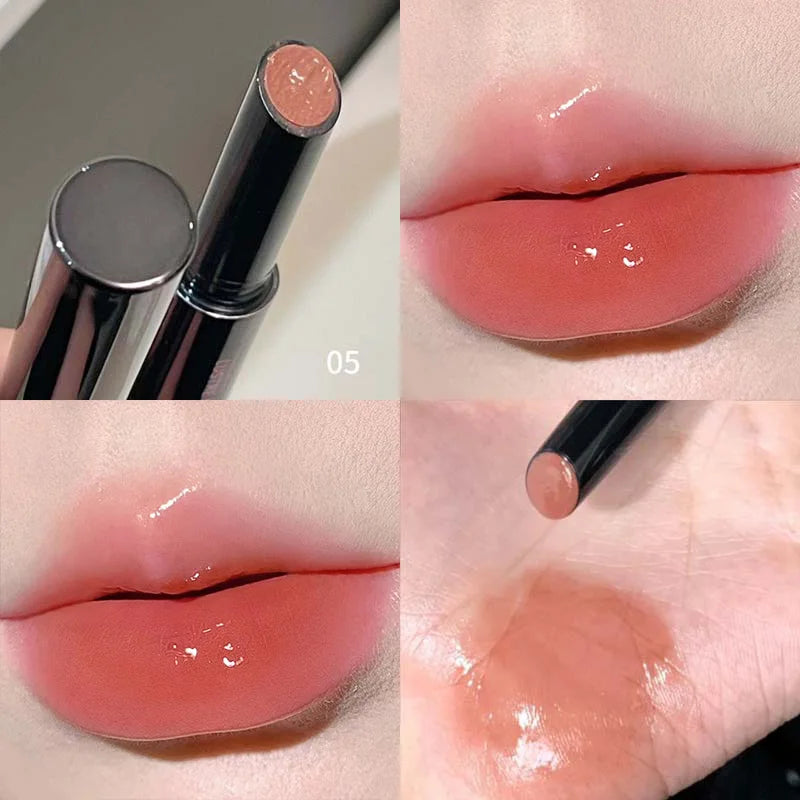 HERORANGE Push-button Mirror Lipstick Moisturizing Long-lasting Lip Glaze Lipstick