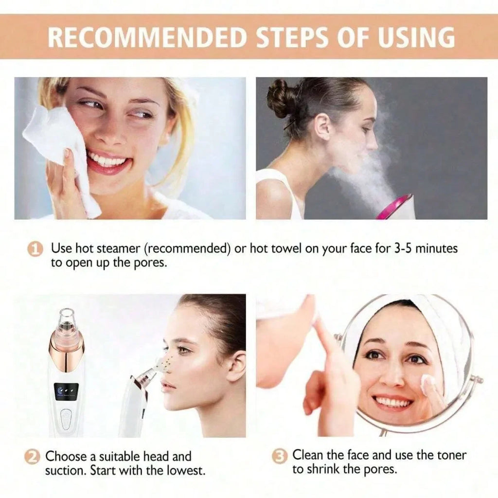 Blackhead Remover Vacuum – Electric Facial Pore Cleanser
