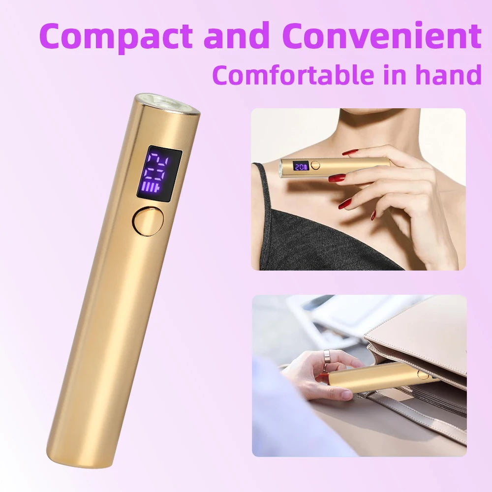 Mini UV/LED Nail Lamp – Portable Cordless Gel Nail Dryer with 2 Timer Modes