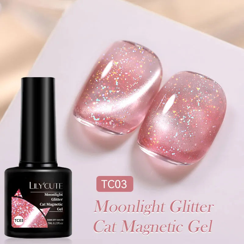 Magnetic Glitter Gel Nail Polish – UV/LED Cat Eye Effect