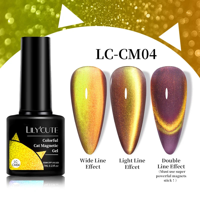 Magnetic Glitter Gel Nail Polish – UV/LED Cat Eye Effect
