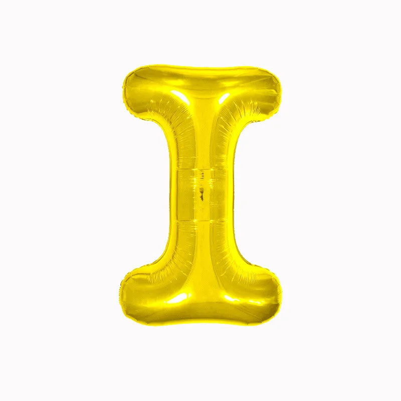 Large Gold Foil Letter Balloons – A-Z Party Decoration