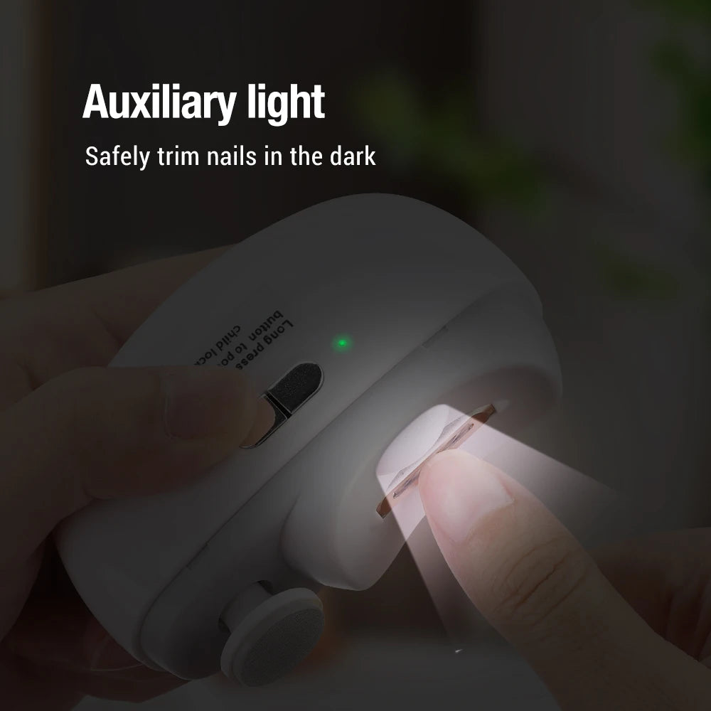 Electric Nail Clipper – Rechargeable Trimmer with Light