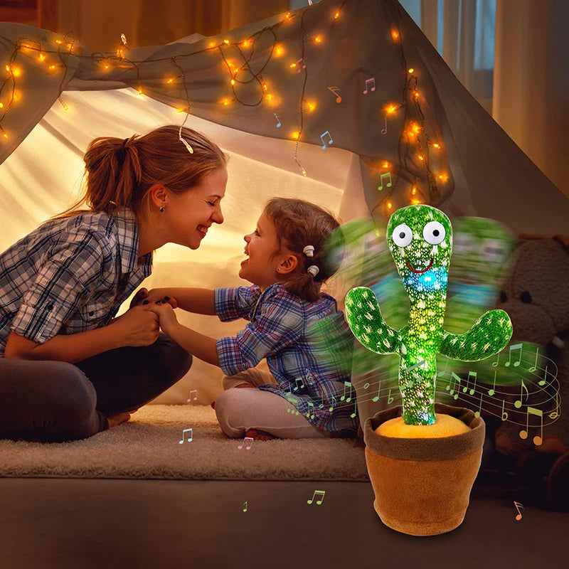 Dancing Cactus Plush Toy – 120 Songs, Voice Repeat & Built-In Speaker