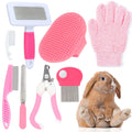 Small Animal Grooming Kit – 8-Piece Pink Set