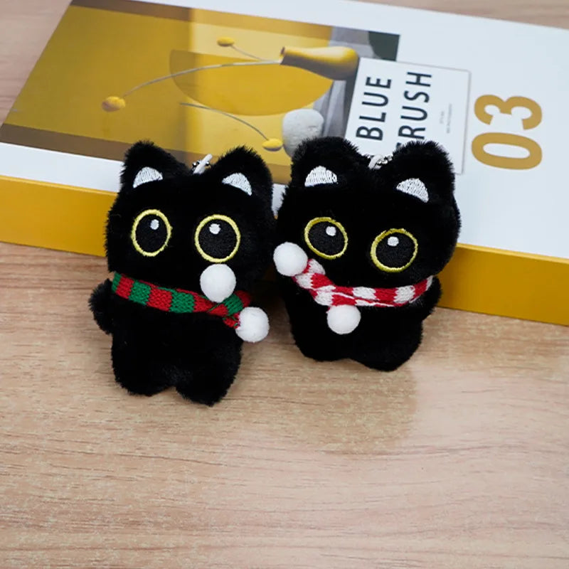 Black Cat Plush Keychain – Cute Kitten Charm Gift