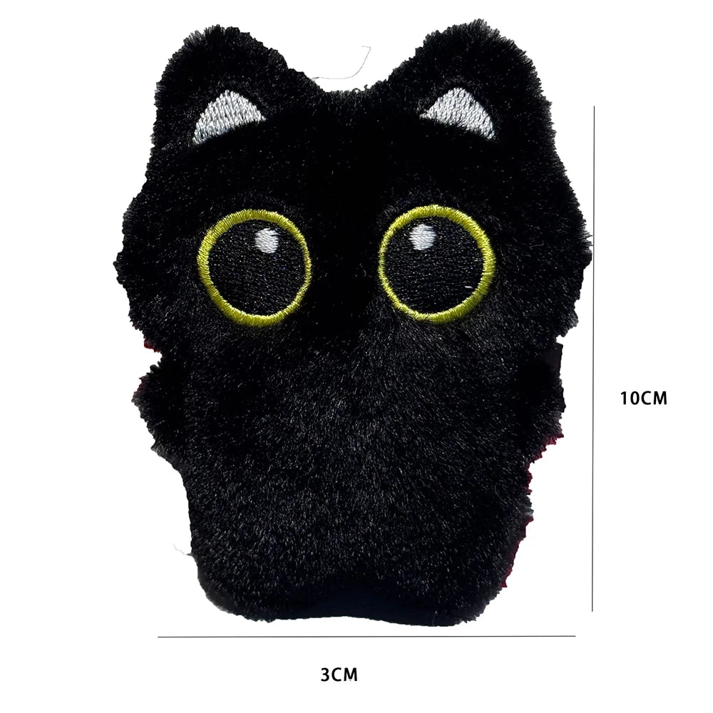 Black Cat Plush Keychain – Cute Kitten Charm Gift