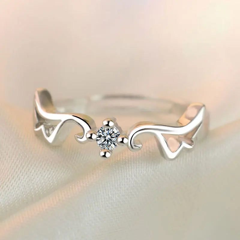 Sterling Silver Heart Ring – AAA Zircon, Women’s