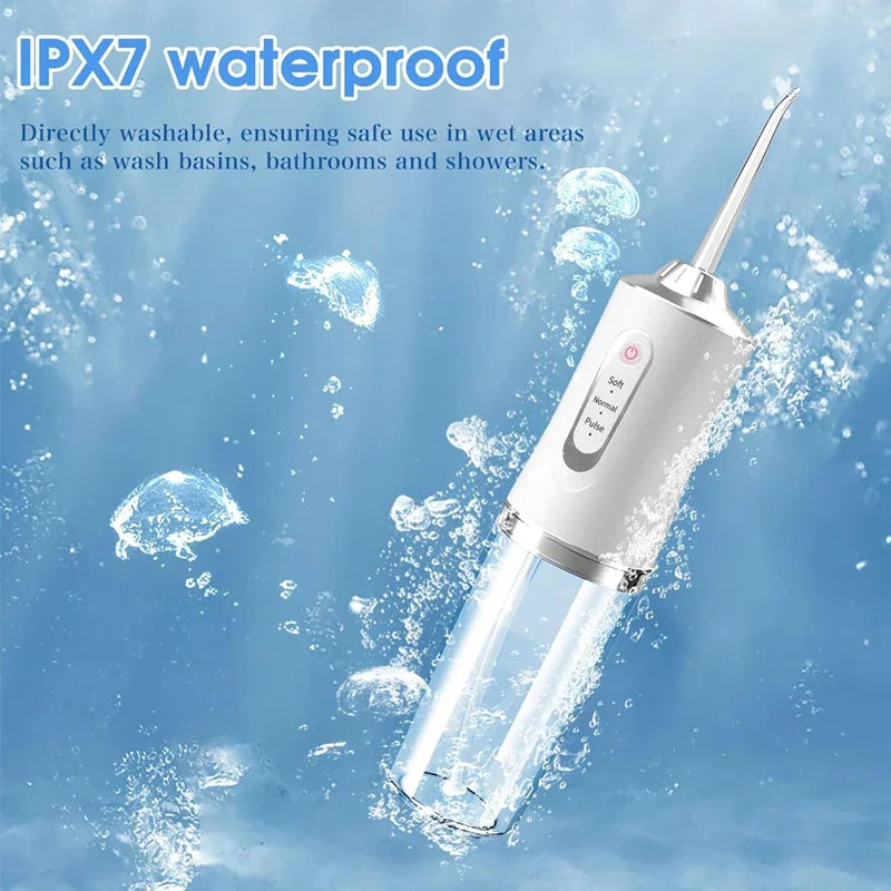 Cordless Water Flosser – 3 Modes, 220ml Tank, Rechargeable Oral Irrigator