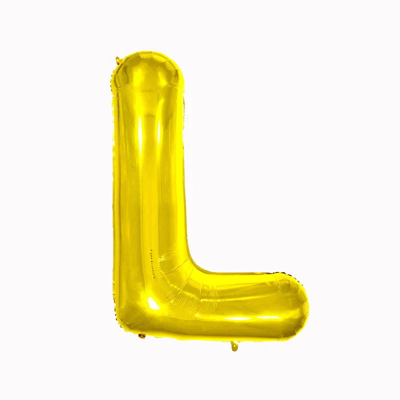 Large Gold Foil Letter Balloons – A-Z Party Decoration