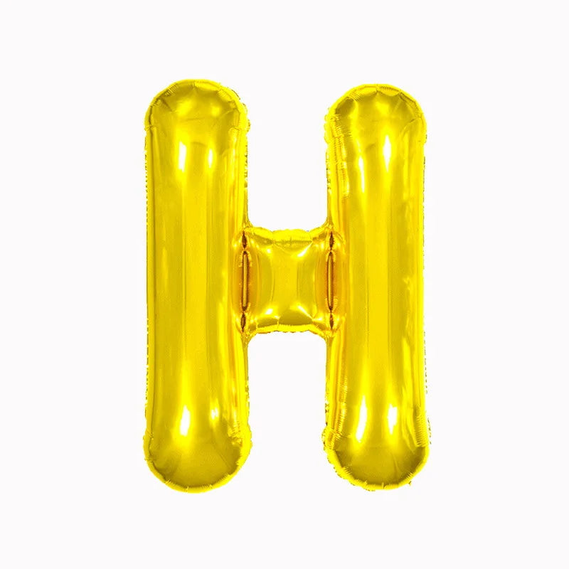 Large Gold Foil Letter Balloons – A-Z Party Decoration