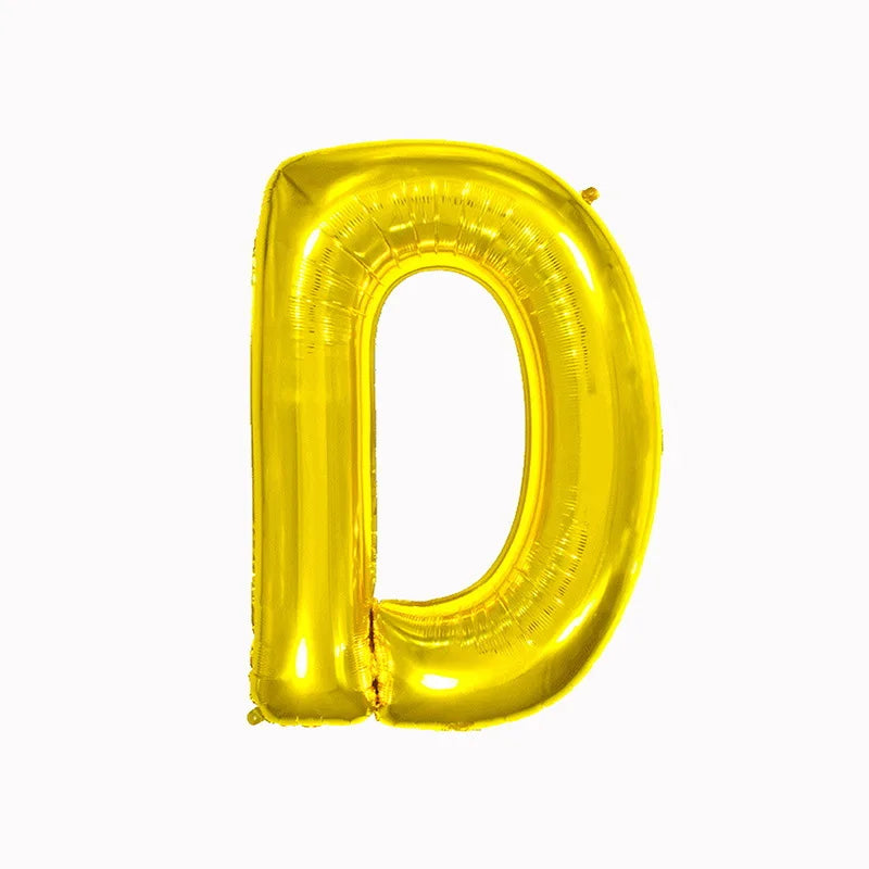 Large Gold Foil Letter Balloons – A-Z Party Decoration