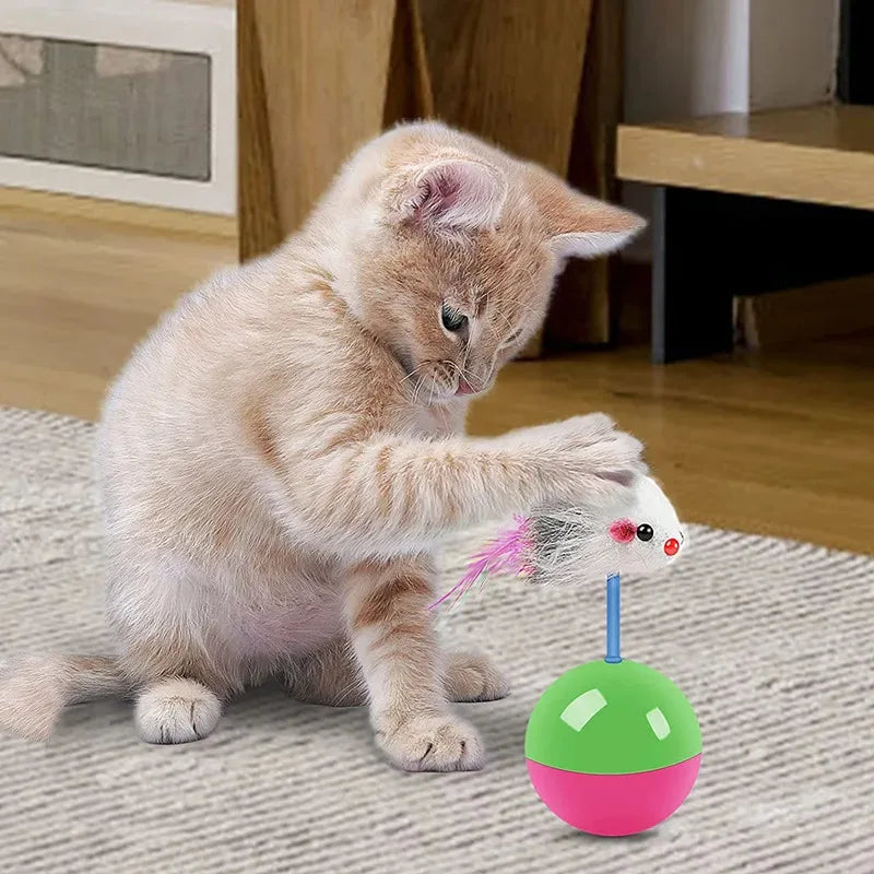 Tumbler Mouse Cat Toy – Self-Entertaining Cage Teaser