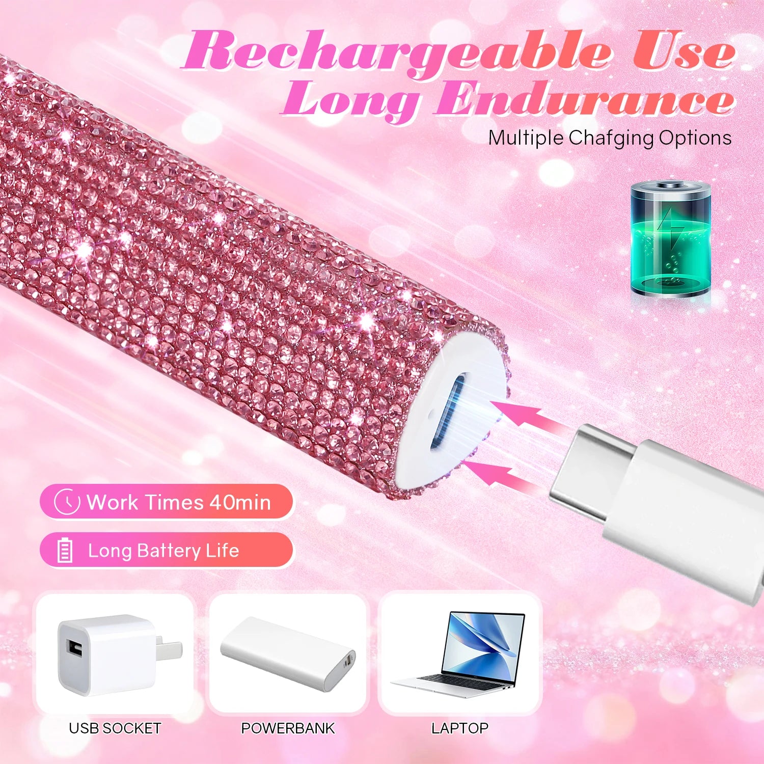 Mini UV/LED Nail Lamp – Portable Cordless Gel Nail Dryer with 2 Timer Modes