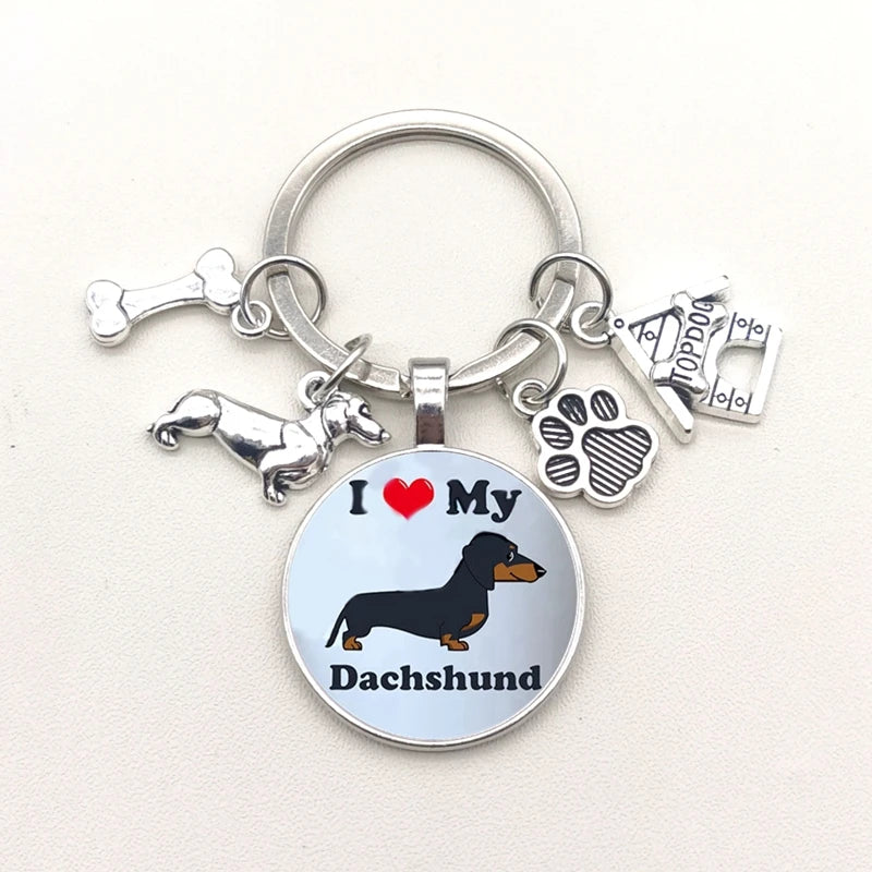 Dachshund Love Keychain – Cute Dog Gift