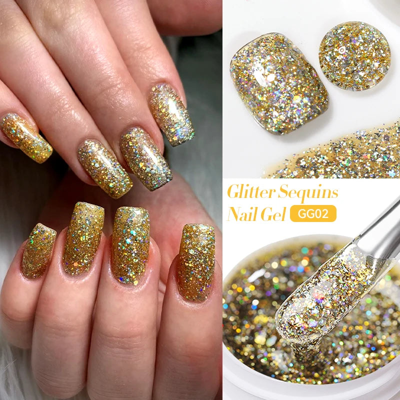 Glitter Gel Nail Polish – UV/LED Soak-Off, 7ml