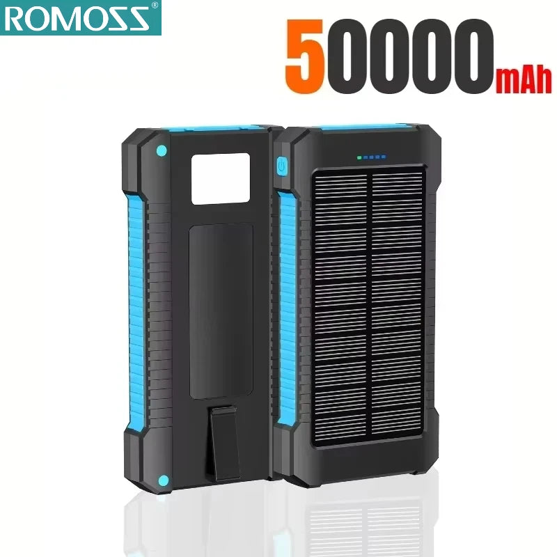 ROMOSS Solar Power Bank — 120W, 500000mAh, Fast Charging