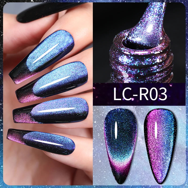 Magnetic Glitter Gel Nail Polish – UV/LED Cat Eye Effect