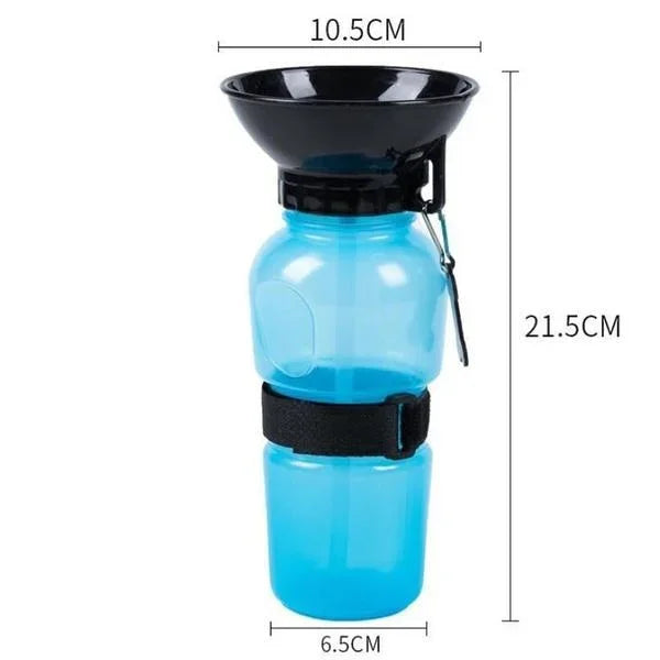 Portable Pet Water Bottle – 500ml Travel Feeder Bowl