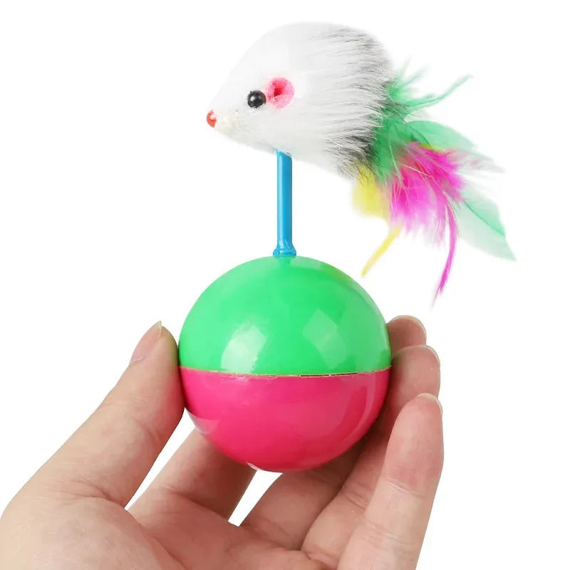 Tumbler Mouse Cat Toy – Self-Entertaining Cage Teaser